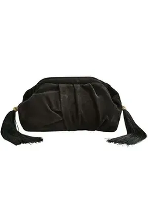 Next Clutch Marija Leder-Clutch mit Quaste (1-tlg) schwarz