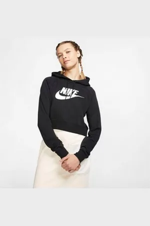 Nike Sportswear Kapuzensweatshirt ESSENTIAL WOMENS CROPPED HOODIE schwarz L (42/44)