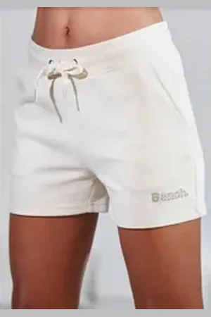 Bench Shorts mit Logodruck und Stickerei beige 40/42