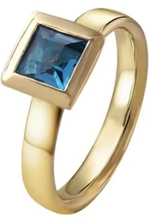 Acalee Goldring Gold 333 / 8K Topas London Blau blau 59