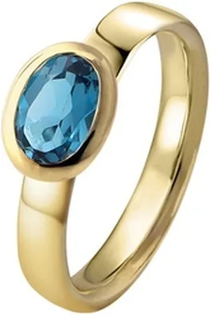 Acalee Goldring Topas Gold 333 / 8K Echt Topas London Blau blau 55