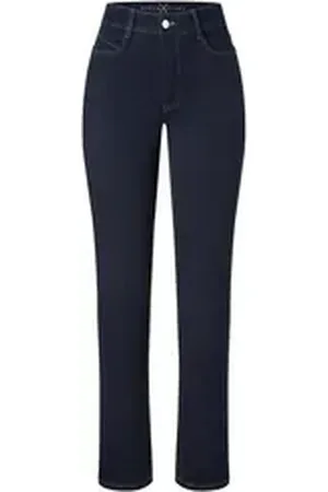 Mac Slim-fit-Jeans Damen Hose Jeans Dream Denim Shaping Effekt Art.Nr.0355L540190 D801 Slim Fit, gerades Bein, normale Leibhöhe, bequeme Taille, Five Pocket blau W40/L30