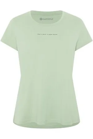 Gardena Print-Shirt mit this t-shirt is pure nature Print grün L
