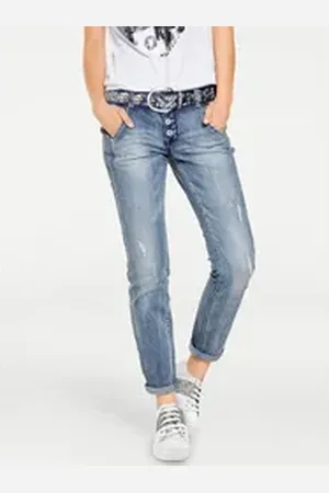 Heine Bequeme Jeans Boyfriend Jeans blau 21