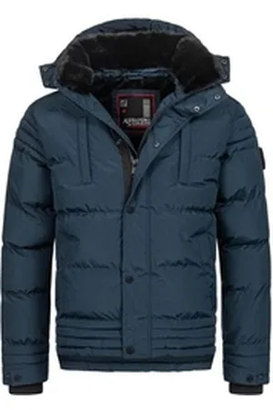 Alessandro Salvarini Winterjacke ASFabiano mit warmem Teddyfell und abnehmbarer Kapuze blau XXXL (58)