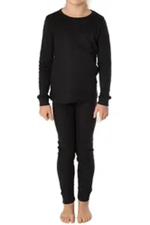 Black Snake Thermounterhemd Thermowäsche Set für Kinder – Ideal für Ski & Outdoor-Aktivitäten. Kinder Thermounterwäsche Set Unterhemd + Unterhose schwarz 134-140