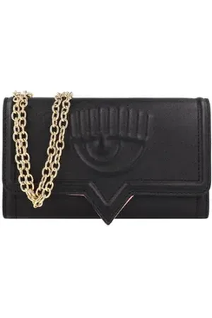 Chiara Ferragni Clutch Eyelike Bags, Polyurethan schwarz