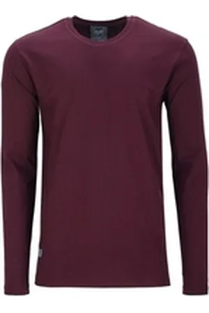 Ahorn Langarmshirt mit Rundhalsausschnitt rot 4XL