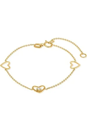 FAVS Silberarmband Mädchen-Armband 375er Gelbgold 1 Zirkonia gelb|goldfarben