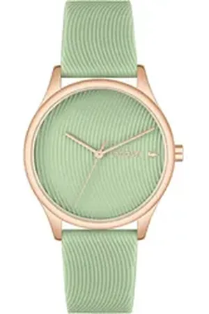 Lacoste Quarzuhr FALDA 2001354, Armbanduhr, Damenuhr, Mineralglas, analog, Silikonarmband grün