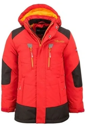 TROLLKIDS Parka Narvik Wasserdicht gelb|rot 92