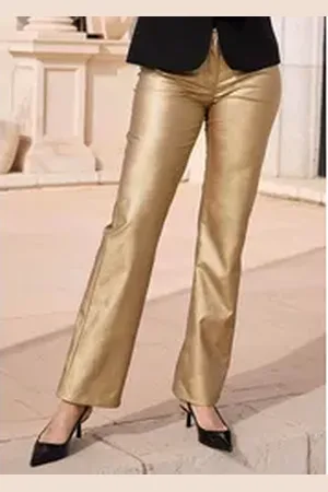 ALBA MODA Gerade Jeans Hose gelb|goldfarben 38