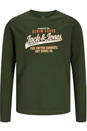 JACK&JONES JUNIOR Jack & Jones Junior Langarmshirt JJELOGO TEE LS O-NECK 2 COL SN MNI blau 110