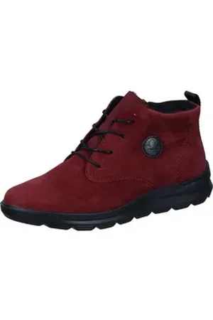 Rieker Stiefeletten Stiefelette aus Veloursleder rot 42 EU