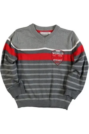 Boboli BÒBOLI Strickpullover BÒBOLI Strickpullover Pullover V-Ausschnitt (1-tlg) grau 176