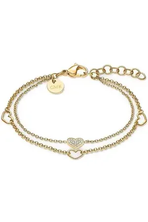 Guido Maria Kretschmer Collection Edelstahlarmband GMK Damen-Armband Edelstahl 19 Farbstein gelb|goldfarben