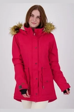 CNSRD Funktionsparka FLORA II COAT CS mit hochschließendem Kragen und Kapuze rot 40