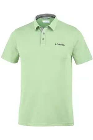 Columbia Poloshirt Nelson PointTM mit aufgesticktem Markenschriftzug grün M