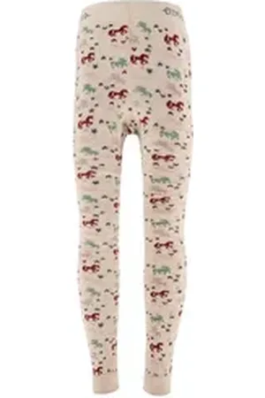 Ewers Strickstrumpfleggings Legging Einhörner allover beige 152-164