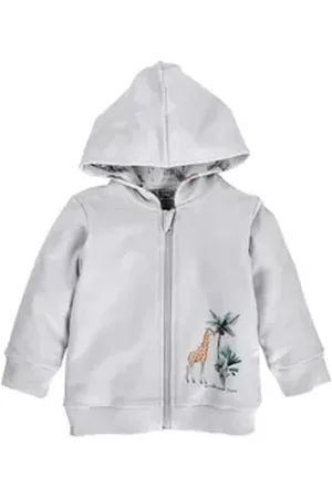 NINI 2-in-1-Strickjacke Jacke Giraffe (1-tlg) grau 62 (0-3 Monate)