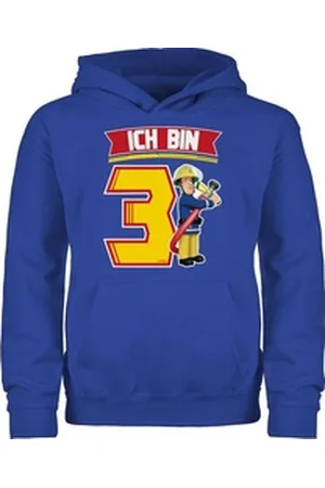 Shirtracer Hoodie Ich bin 3 - Sam Feuerwehrmann Sam Jungen blau 128 (7/8 Jahre)