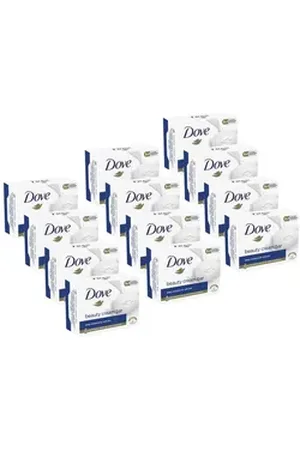 Dove / UNILEVER Gesichtsseife Beauty Cream Bar reinigt, spendet Feuchtigkeit und pflegt, 90 g, 12-tlg., – sulfatfreie Badeseife für weiche und geschmeidige Haut 90 g