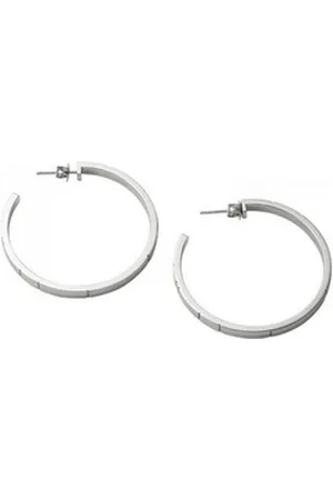 DKNY Paar Ohrstecker Damen, 3,8cm Durchmesser silberfarben