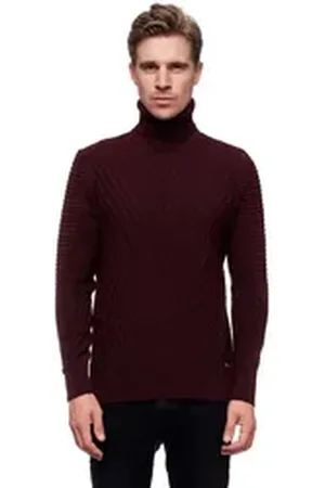 Rusty Neal Rollkragenpullover in stilvollem Feinstrick rot XL