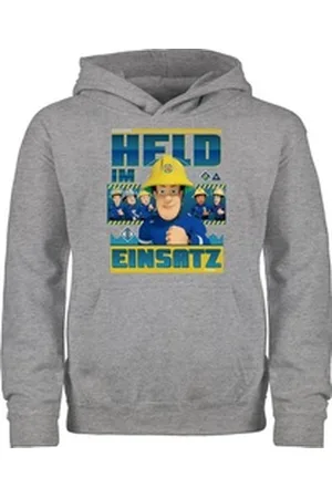 Shirtracer Hoodie Held im Einsatz Feuerwehrmann Sam Jungen grau 152 (12/13 Jahre)