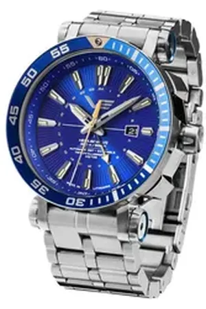 Vostok Automatikuhr Automatik GMT Energia Rocket Stahl/Blau blau