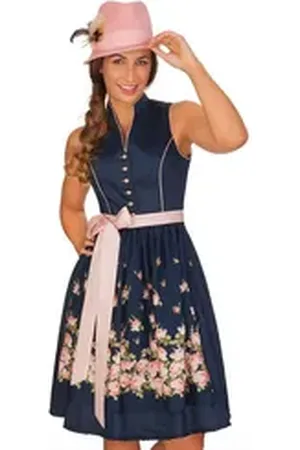 Alpenfee Dirndl Midi Dirndl 2tlg. - ZULA - dunkelblau blau