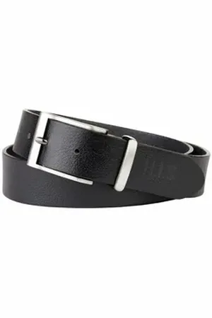 H.I.S H.I.S Ledergürtel im neuen modischen Design mit dezenter Markenprägung - bis Gr.125 schwarz 85