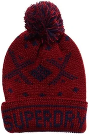 Superdry Bommelmütze Beanie OBEAN BEANIE Plum Navy rot
