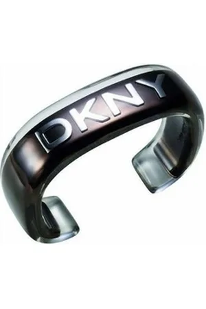 DKNY Armspange Damen, aus Edelstahl, umantelt mit Kunststoff, Braun braun