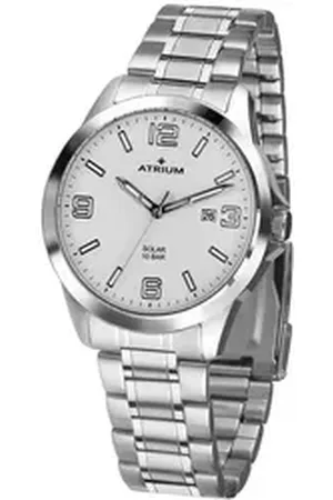 ATRIUM Solaruhr Herren Metallbanduhr Stahl 41mm A32 Solaruhren