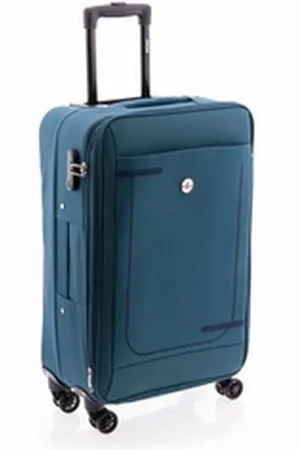 John Travel Weichgepäck-Trolley Set 2-teilig - 4 Rollen, 67 und 55 cm, Dehnfalte, 4 Farben blau