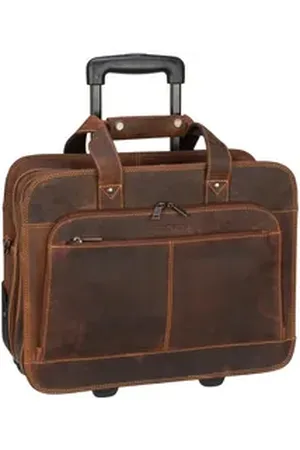 Greenburry Pilotenkoffer Vintage, 2 Rollen braun