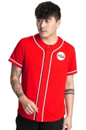 HIDETOSHI WAKASHIMA Baseballtrikot Herren Baseball Trikot rot 3XL