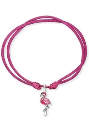 HERZENGEL Armband Flamingo, HEB-FLAMINGO, mit Emaille rosa|silberfarben