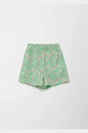 QS by s.Oliver Leggings Crêpe-Shorts mit Elastikbund grün 92