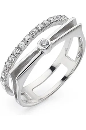 KangaROOS Fingerring Schmuck Geschenk Silber 925 Damenring Memoire, Exklusiv bei uns - mit Zirkonia (synth) silberfarben 53