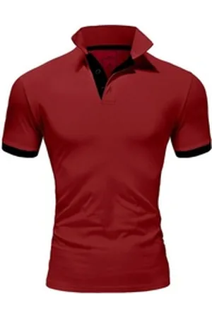 amaci Poloshirt DETROIT Basic Kontrast Poloshirt schwarz 4XL