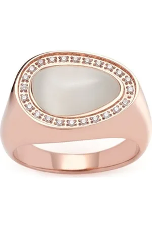 Leonardo Fingerring Damenring, Glasstein rosa 53