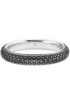 Bruno Banani Fingerring Schmuck Geschenk Silber 925 Damenring black-white, mit Zirkonia (synth) schwarz|silberfarben 56