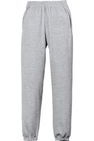 Fruit Of The Loom Homewearhose Unisex-Freizeithose, lang mit Bündchen Uni grau M