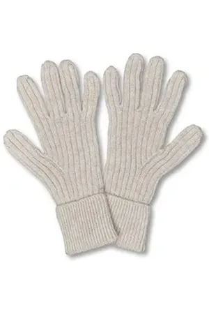 Falke Strickhandschuhe (1-St) aus extrafeiner Lambswool weiß M/L
