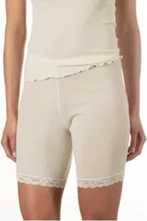 Nina Von C. Thermounterhose Damen Radlerhose Wool Silk (Stück, 1-St) Zwickel beige 38