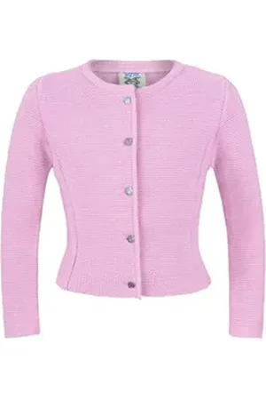 Isar Trachtenjacke Strickjacke Kinder - KLASSIKA - hellblau, rosa rosa 98