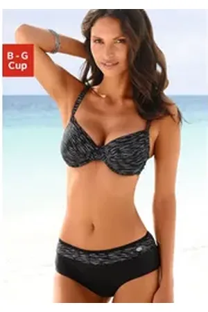 KangaROOS Bügel-Bikini mit höher geschnittener Hose schwarz 46