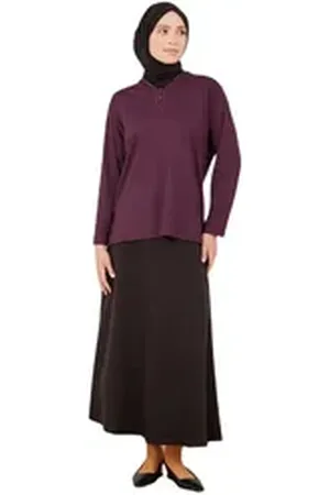 Armine Longshirt Armine Top Damen, Premium Gekämmte Baumwolle, Schmucklos Langarmshirt lila 40-42